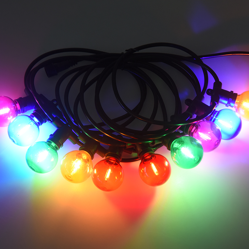 G40 Ball Bubble E12 ปากเกลียวโคมไฟพู่ห้อยตกแต่งสีสันสดใส